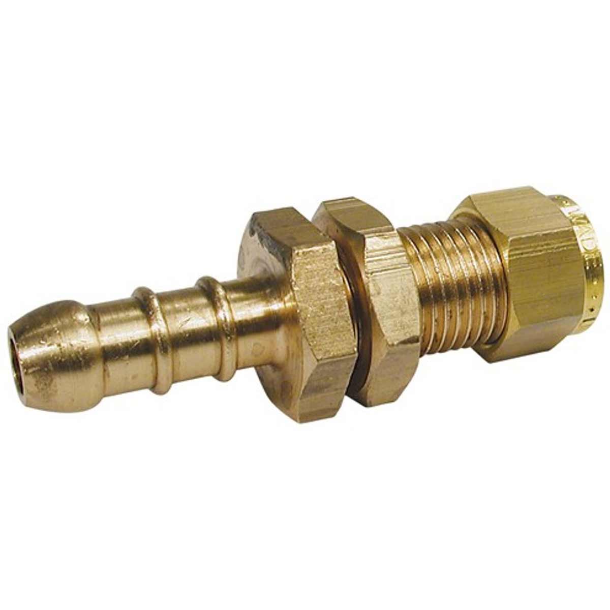 AG Brass Bulkhead Nozzle 3/8" Compression x 3/8" Hose Tail 1 AG Brass Bulkhead Nozzle