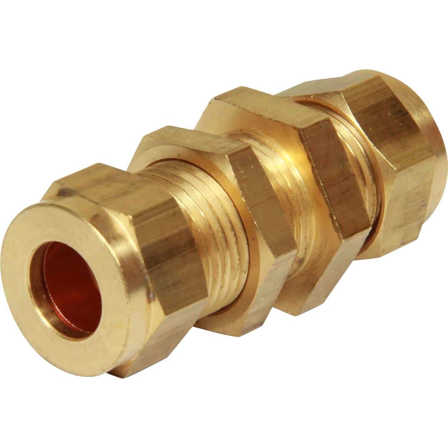 AG Brass Bulkhead Coupling 1/2" Tube 1/2" 1 AG Brass Bulkhead Coupling 1/2" Tube 1/2"