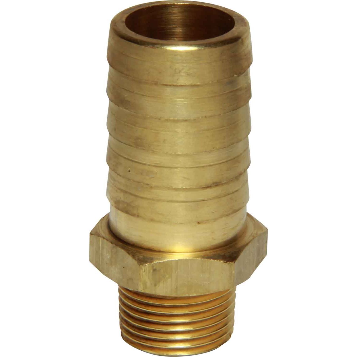 AG Brass Hose Connector 3/8" BSP Taper Male - 3/4" Hose 1 AG Brass Hose Connector