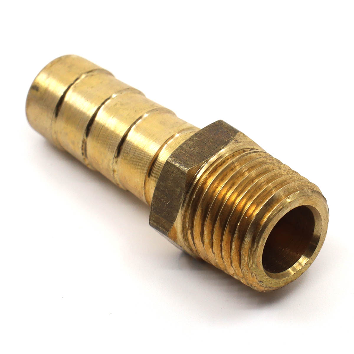 AG Brass Hose Tail Connector 1/4" NPT to 3/8" Hose 1 AG Brass Hose Tail Connector 1/4" NPT to 3/8" Hose