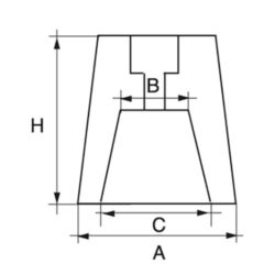 AG Zinc Shaft Anode Tapered Fits Beneteau