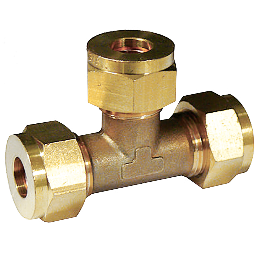 AG Equal Tee Gas Coupling 3/8" Compression 1 AG Equal Tee Gas Coupling 3/8" Compression