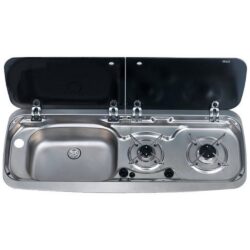 Dometic 2 Burner Combination Hob & Sink Unit L/H 9222 Stainless Steel
