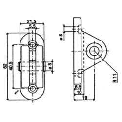 Uflex SP10 Black Gas Spring Bracket