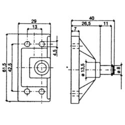 Uflex SP11 Black Gas Spring Bracket