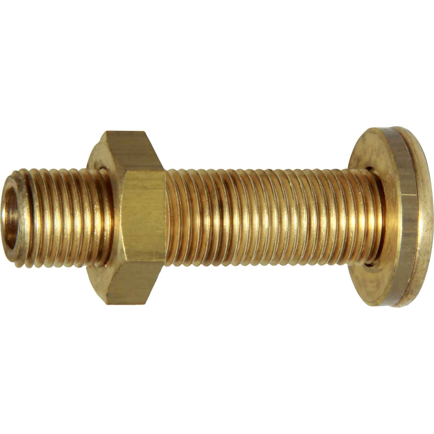 Maestrini Brass Skin Fitting (Domed, 1/4" BSP, 55mm Long) 1 Maestrini Brass Skin Fitting