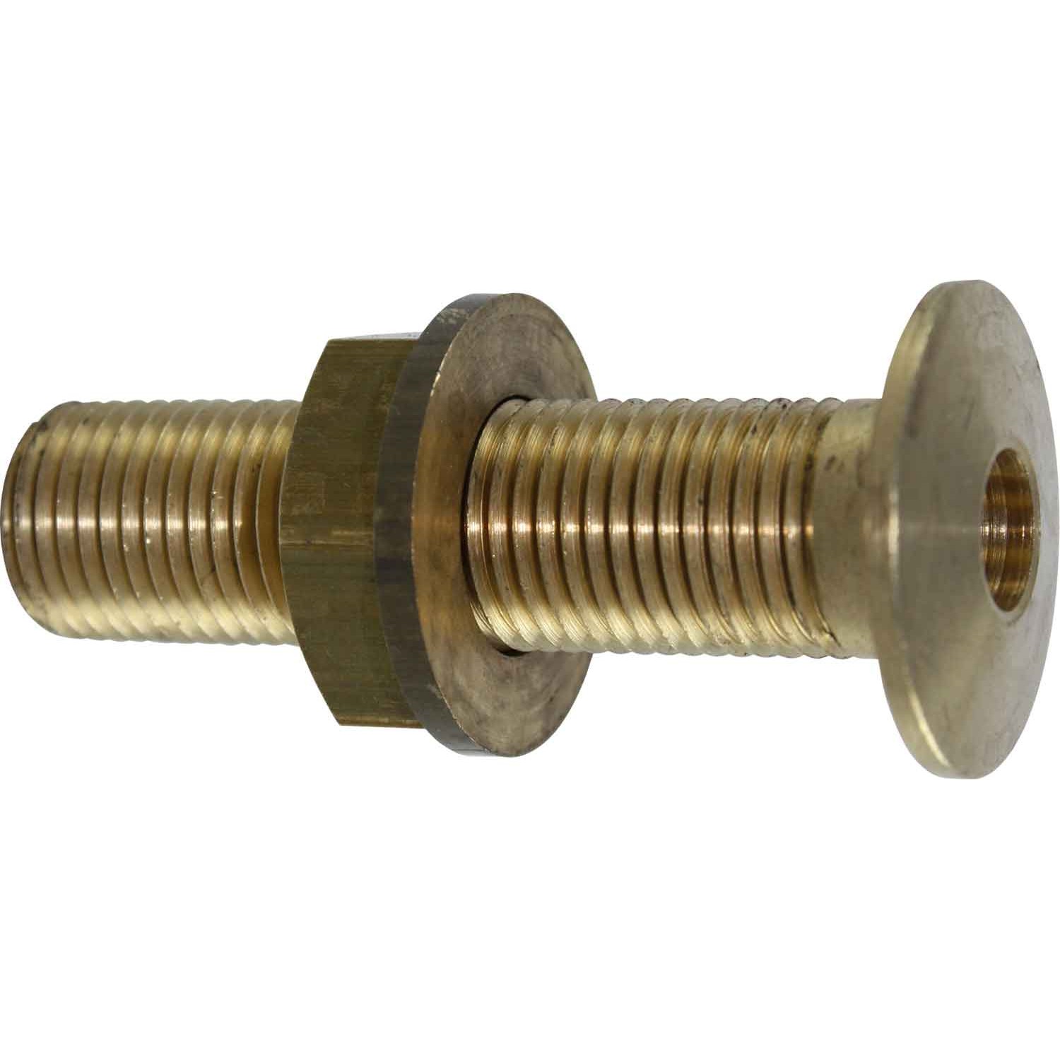 Maestrini Brass Skin Fitting (Inclined, 1/4" BSP, 55mm Long) 1 Maestrini Brass Skin Fitting