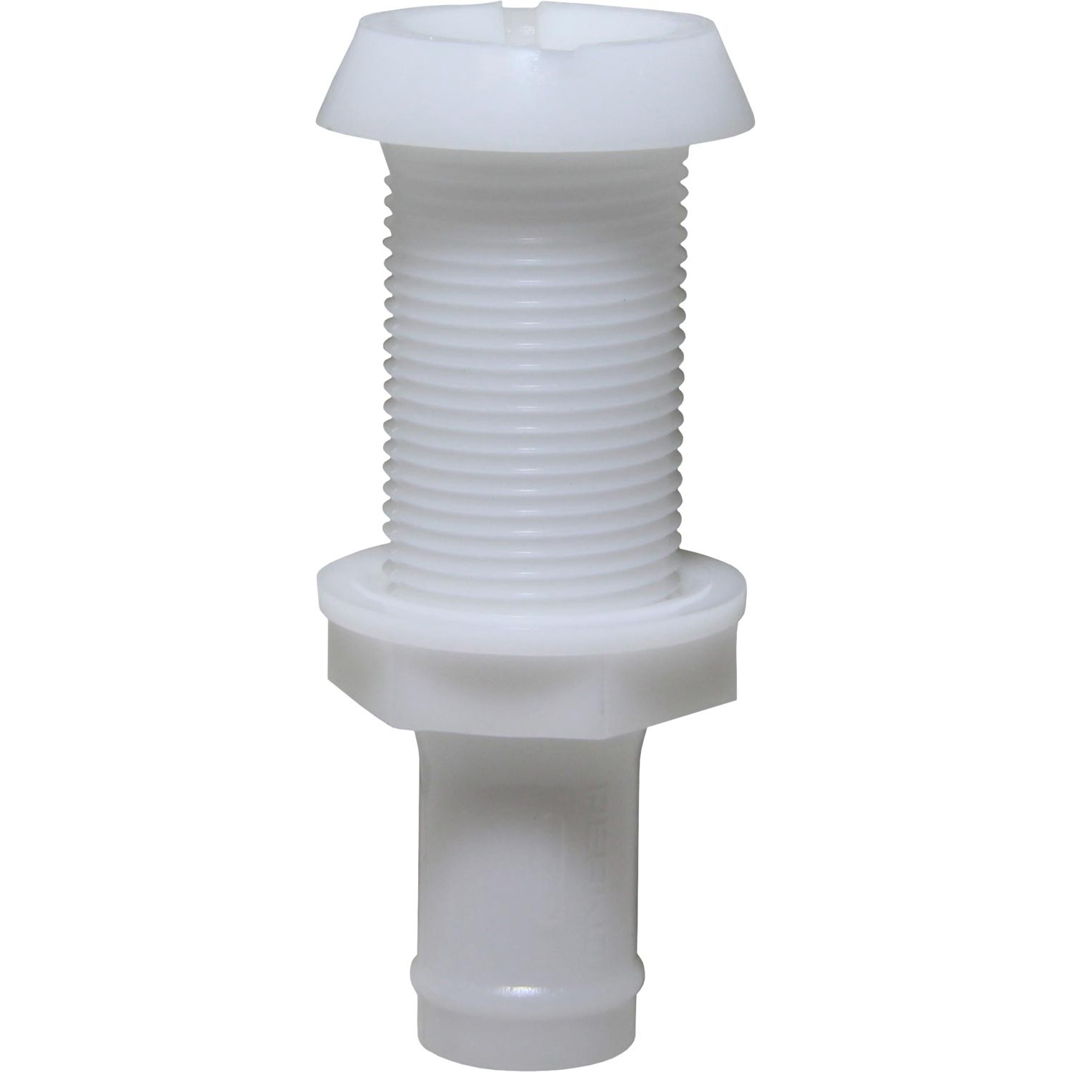 Perko 0301 Plastic Narrow Through Hull Skin Fitting (19mm Hose Tail) 1 Perko 0301 Plastic Narrow Through Hull Skin Fitting