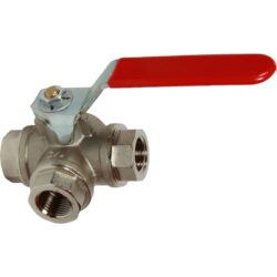 Maestrini Brass Reduced Passage T Port Valve