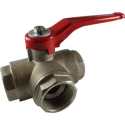 Maestrini Brass Reduced Passage T Port Valve