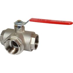 Maestrini Brass Reduced Passage T Port Valve