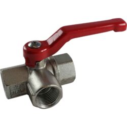 Maestrini Brass Full Bore T Port Valve