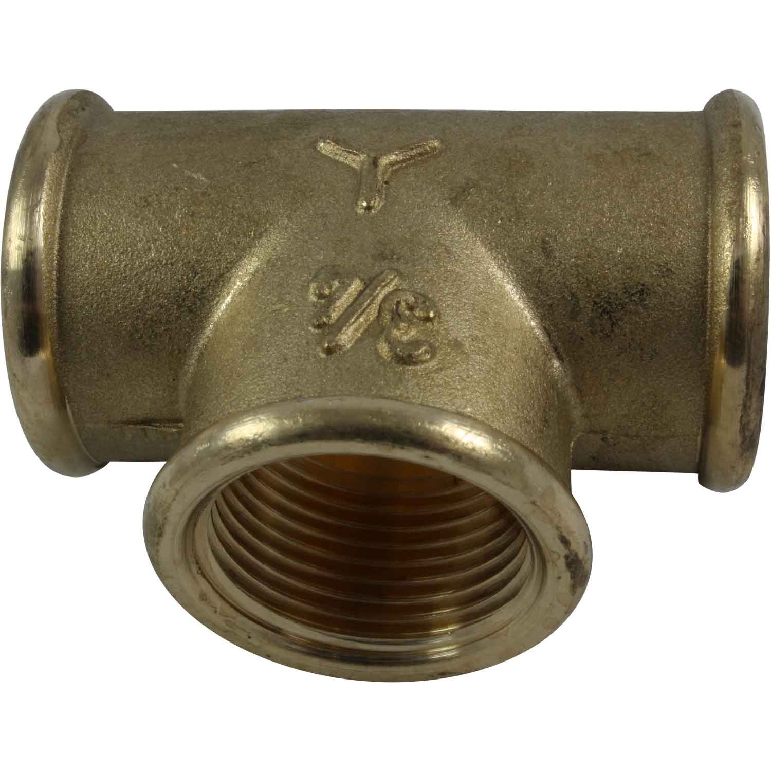 Maestrini Brass Equal Tee Fitting (3/4" BSP Female) 1 Maestrini Brass Equal Tee Fitting