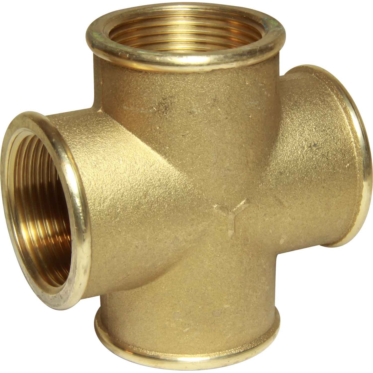 Maestrini Brass Equal Cross Fitting (1-1/4" BSP Female) 1 Maestrini Brass Equal Cross Fitting
