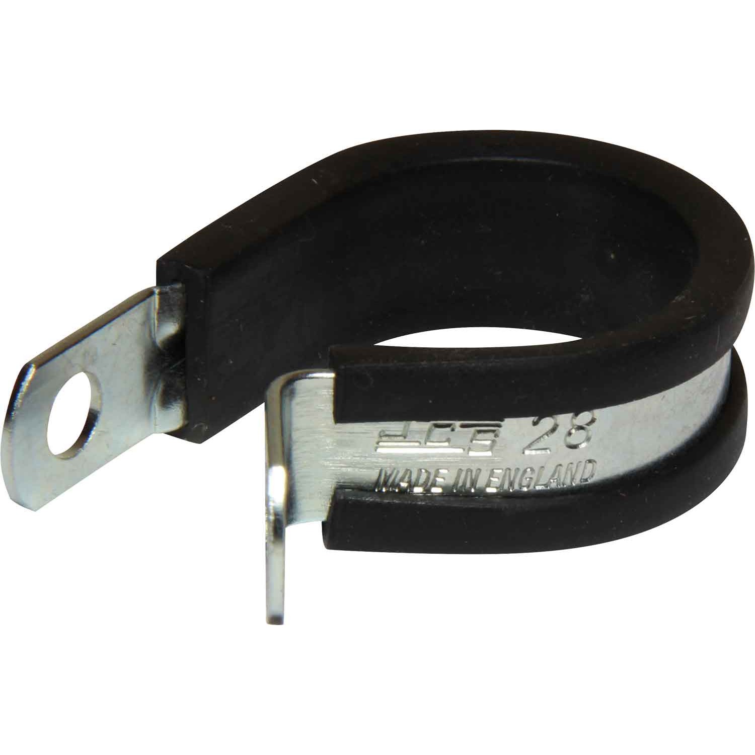 AG Zinc Rubber Lined P Clips (28mm / Pack of 5) 1 AG Zinc Rubber Lined P Clips