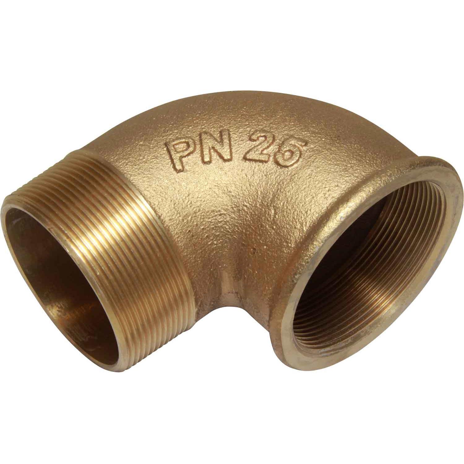 Maestrini Bronze Compact 90° Elbow (3" BSPT Male / BSPP Female) 1 Maestrini Bronze Compact 90° Elbow