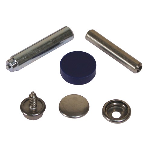 AG Press Stud Kit Fabric/Wood Nickel Plated 16mm x 10 Sets/Kit 1 AG Press Stud Kit