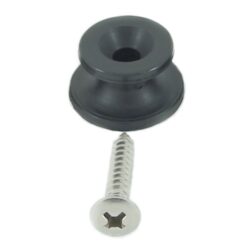 AG Plastic Button Kit Black with Stainless Steel Screws
