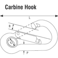 RWO Carbine Hook & Gromet 8mm Diameter x 80mm Long