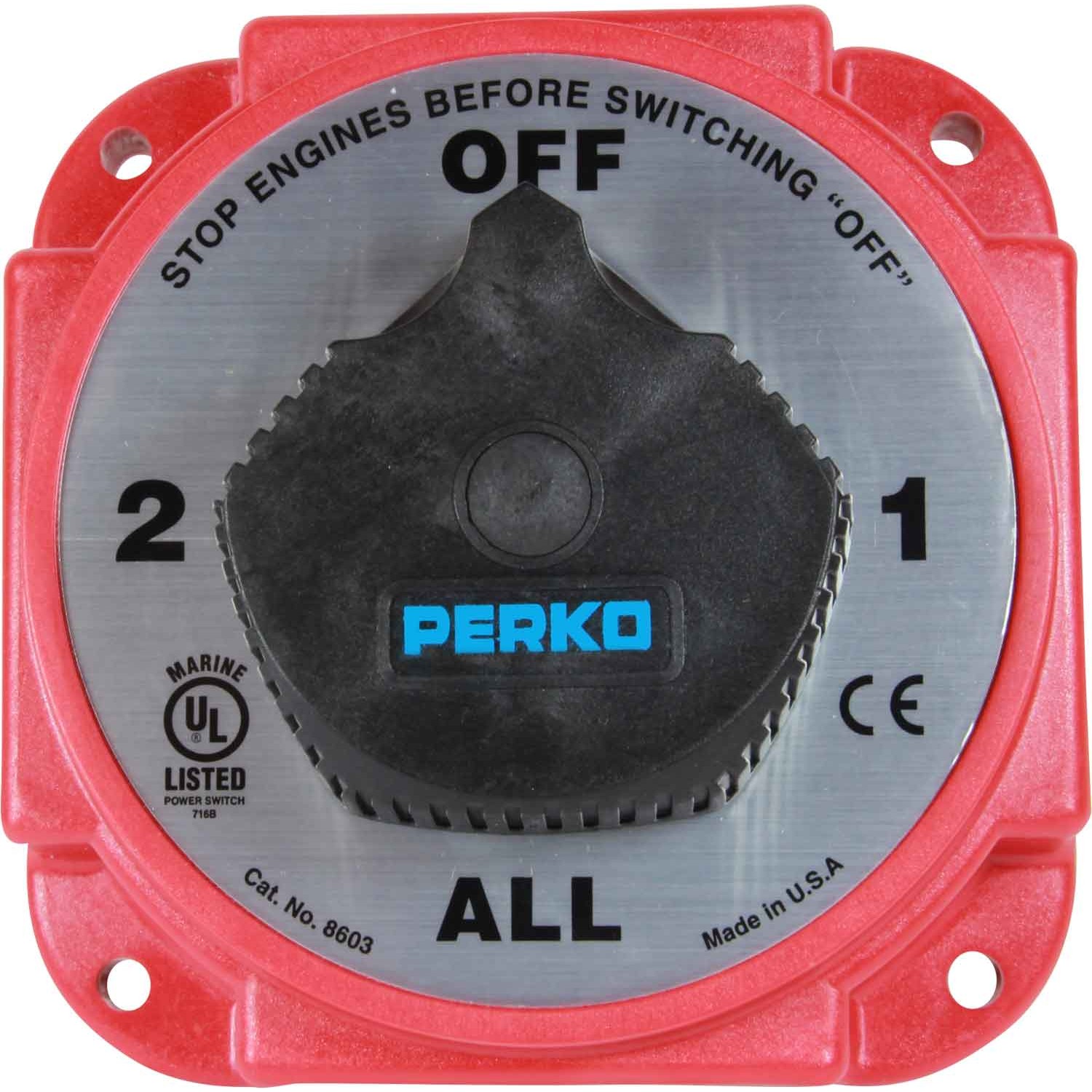 Perko Heavy Duty Alternator Disconnect Battery Isolator 380A (12-32V) 1 Perko Heavy Duty Alternator Disconnect Battery Isolator 380A