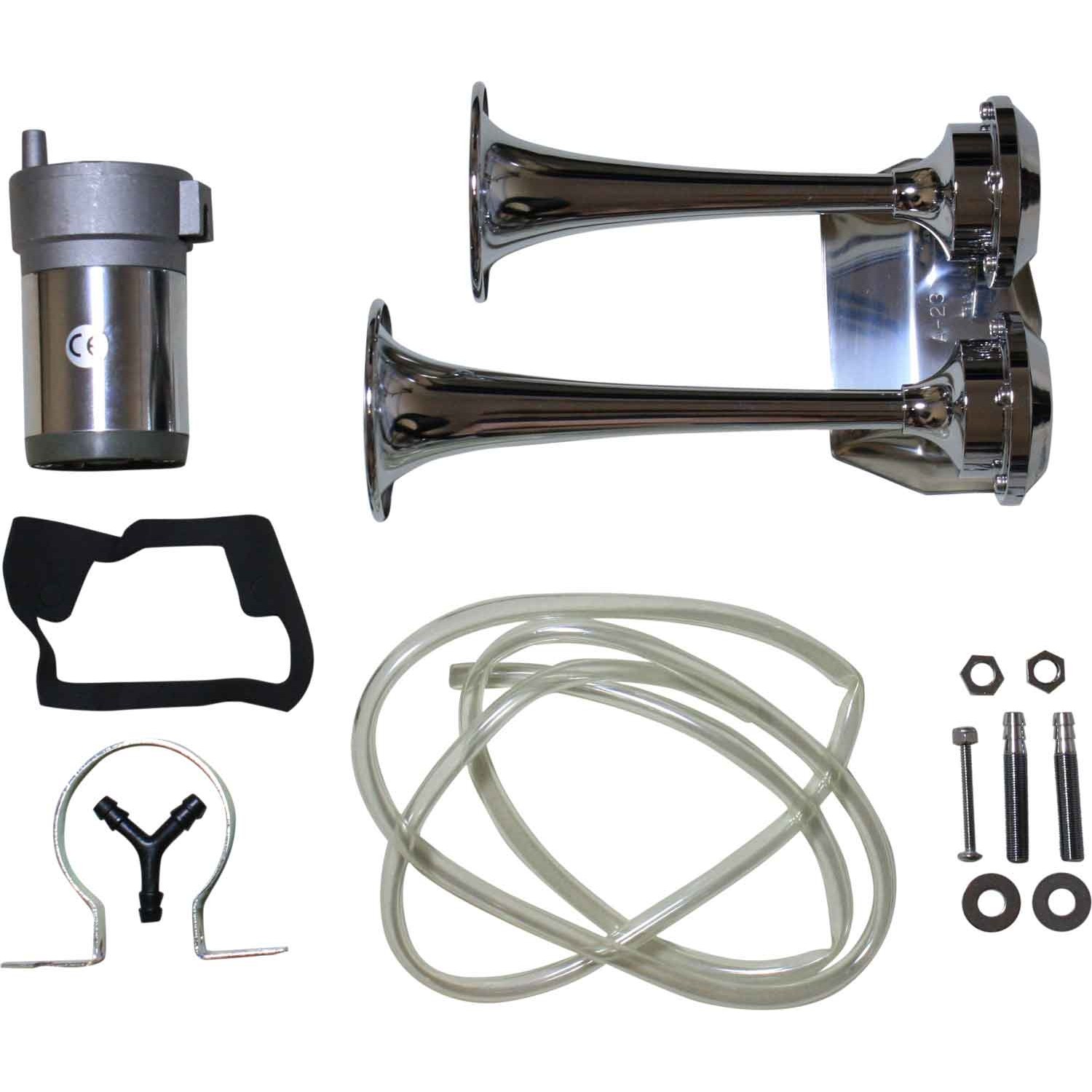Electric Air Horn with Twin Trumpets (123dB / 12V) 1 Electric Air Horn with Twin Trumpets