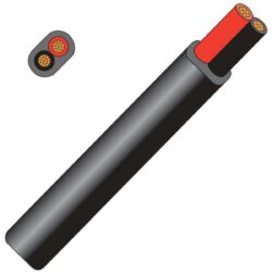 AMC 2 Core TW Flat Cable 44/0.30 3.0mm2 100m Black