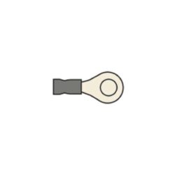 AMC Heat Shrink Terminal Loop 6.4mm Red (50)
