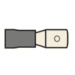 AMC Heat Shrink Terminal Male Spade 6.3mm Blue