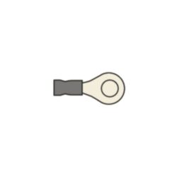 AMC Heat Shrink Terminal Loop 6.4mm Blue