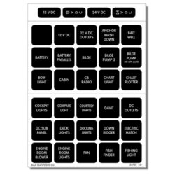 Blue Sea Square DC Label Kit (60)