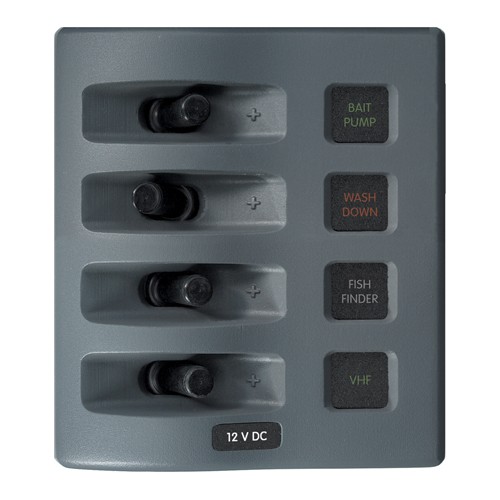 Blue Sea WeatherDeck 4-Position IP67 Waterproof V/H Panel Grey 1 Blue Sea WeatherDeck 4-Position IP67 Waterproof V/H Panel Grey