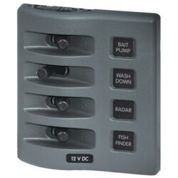Blue Sea WeatherDeck 4-Position Waterproof Switch Panel