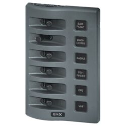 Blue Sea WeatherDeck 6-Position Waterproof Switch Panel