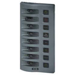 Blue Sea WeatherDeck 8-Position IP67 Waterproof V/H Panel Grey