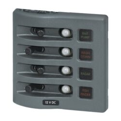 Blue Sea 4-Position IP67 Waterproof V/H Panel Grey