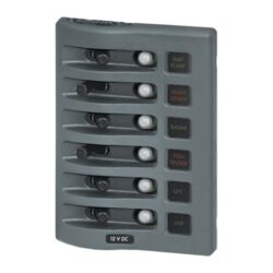 Blue Sea 6-Position IP67 Waterproof Vertical Panel Grey
