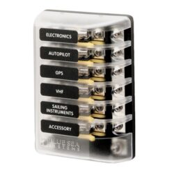 Blue Sea Fuse Block 3AG 6 Circuit+Ground