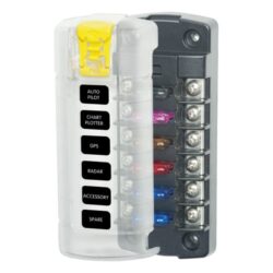 Blue Sea ST Fuse Block 6 Circuit Ind with Cover