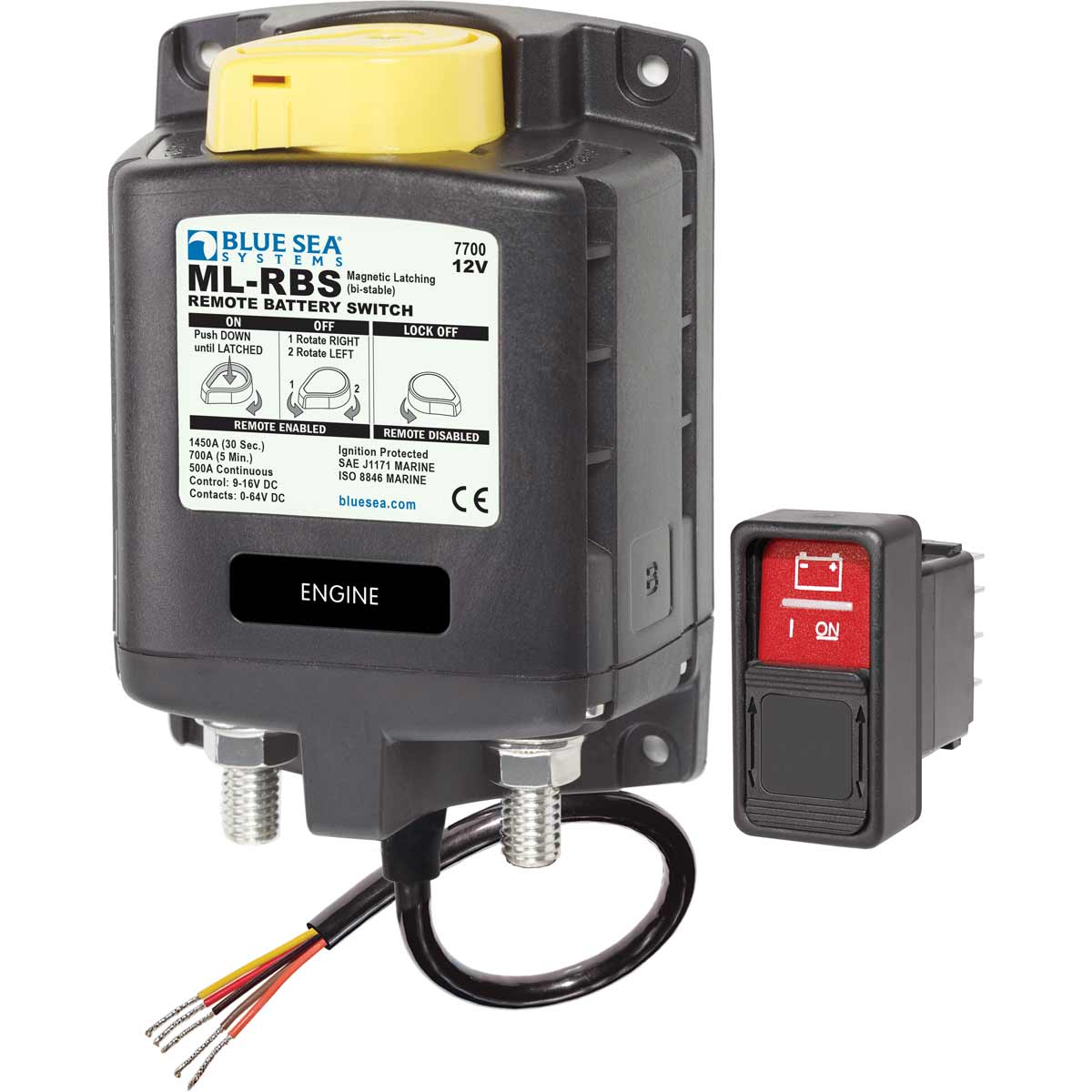 Blue Sea ML Solenoid Switch 12V with Override 1 Blue Sea ML Solenoid Switch 12V with Override