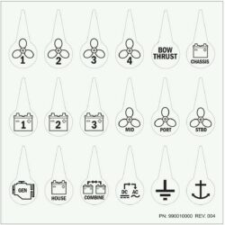 Blue Sea Battery Switch Icon Label Kit