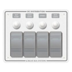 Blue Sea 4-Position IP66 Waterproof Panel Horizontal White