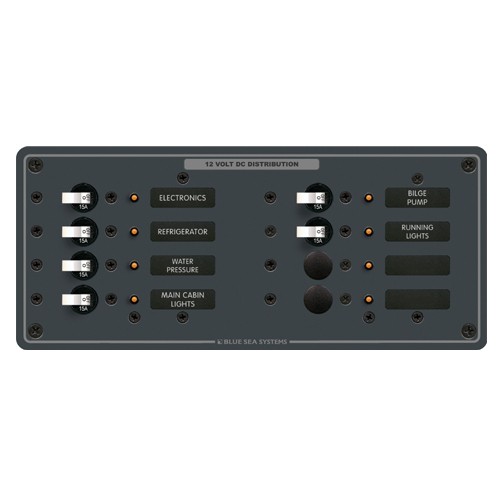 Blue Sea Panel DC 8 Horizontal Circuit Breaker 1 Blue Sea Panel DC 8 Horizontal Circuit Breaker
