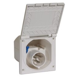 AG Flush Mounted Mains Inlet Socket White