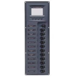 BEP 12V DC Circuit Breaker Panel 12-Way Vertical Digital Meter