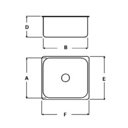Osculati SS Rectangular Sink