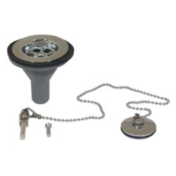 AG Chrome Sink Waste Plug and Chain