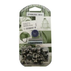 AG Press Stud Material to Material (Black)