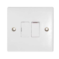 Square Edged Switched Fused Spur in White