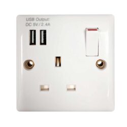 Convex Slim Single Socket in White