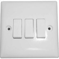Convex Slim 3-Gang Switch in White